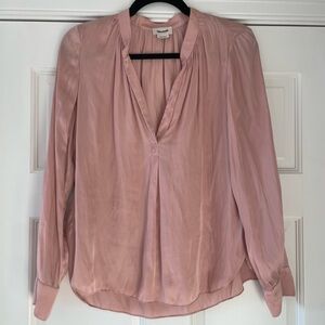 Zadig and Voltaire “Tink” blouse, pink satin, Sz XS